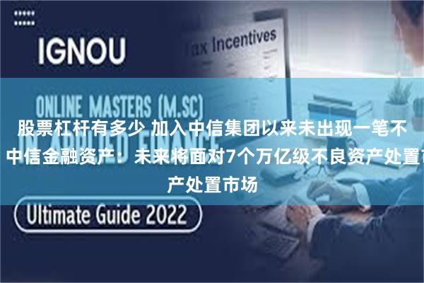 股票杠杆有多少 加入中信集团以来未出现一笔不良，中信金融资产：未来将面对7个万亿级不良资产处置市场