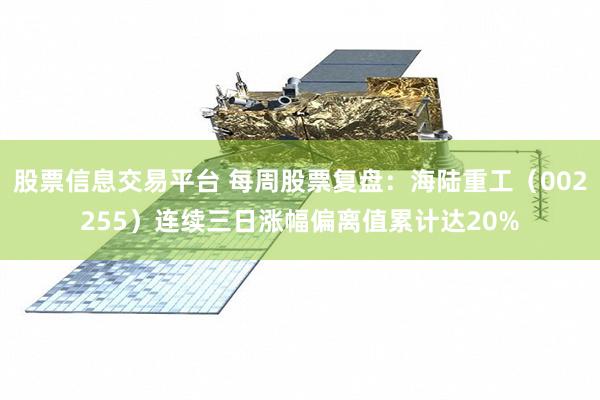 股票信息交易平台 每周股票复盘：海陆重工（002255）连续三日涨幅偏离值累计达20%