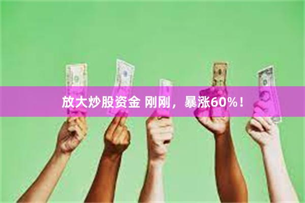 放大炒股资金 刚刚，暴涨60%！
