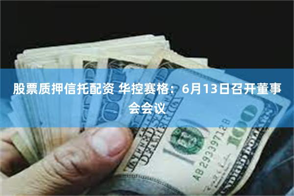 股票质押信托配资 华控赛格：6月13日召开董事会会议