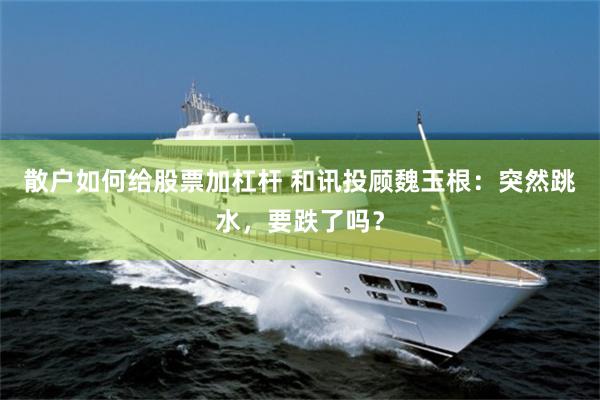 散户如何给股票加杠杆 和讯投顾魏玉根：突然跳水，要跌了吗？